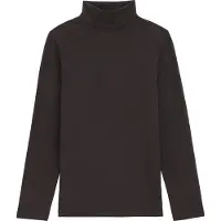 We fashion - Jongens T-shirt met col van katoenmix - Regular fit - Zwart - Katoen - Maat: 170/176