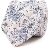Tresanti Stropdas Blauw GENUINO with watercolor flower TRTIKA469/800