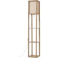 LINDBY Vloerlampe , Birta, Hout, Woonkamer, Hout, Modern