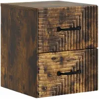 vidaXL Muurbevestigde Nachttafel Gerookt eiken 34,5 x 33 x 40 cm