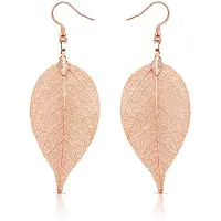LGT JWLS Dames oorhangers Blad oorbellen Leaf Rose