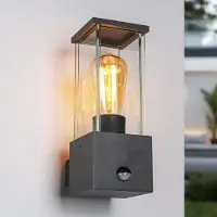 LumenXL Moderne donker grijze wandlamp met sensor - Mick