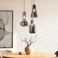 LumenXL Industriële 3-lichts hanglamp met smoke glas - Deidre