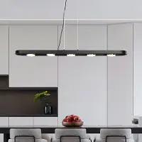 LumenXL Zwarte hanglamp Sesto met gouden details