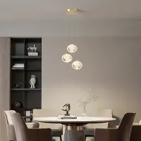 LumenXL Eigentijdse hanglamp met 3-staps dimbare LEDs en gouden details - Hopea