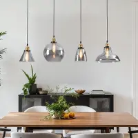 LumenXL Hanglamp 4-lichts met smoke glas - Kendall