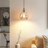 LumenXL 1-lichts hanglamp Verona amber - rond bolling