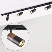 LumenXL Modern 1-fase railsysteem van 1,5 meter met Linn spots - spanningsrail