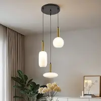LumenXL Hanglamp Dennis met melkwit glas, 3-lichts