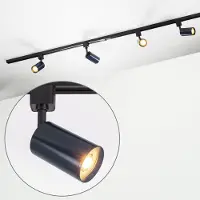 LumenXL 1-fase railsysteem 1,5 meter - Romain zwart met kobaltblauw