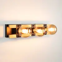 LumenXL Zwarte wandlamp 3-lichts - Nolan