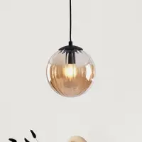 LumenXL Hanglamp met amber glas, 1-lichts - Maja
