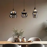 LumenXL Hanglamp met smoke glas 3-lichts - Sofie