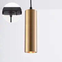 LumenXL 1-fase rail tube hanglamp Simon - goud