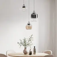 LumenXL Art Deco hanglamp 3-staps dimbaar en verschillende kleuren glas - Ceylin