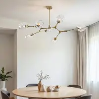 LumenXL 7-lichts goud met transparant glas - Melodie