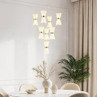 LumenXL Dimbare hanglamp met gouden details, 8-lichts - Aegea