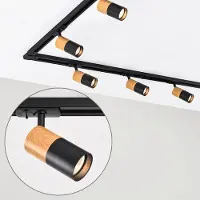 LumenXL 1-fase railsysteem 3 meter mahonie houtlook - Linn