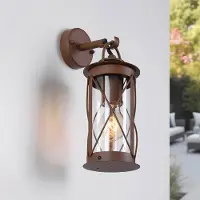 LumenXL RVS industriële buitenwandlamp Alicia - roestbruin