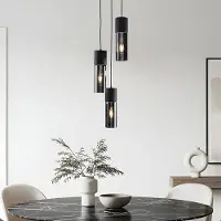 LumenXL 3-lichts moderne hanglamp met smoke glas - Ela