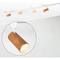 LumenXL Modern 1-fase railsysteem 1,5 meter met mahonie houtlook - Loek