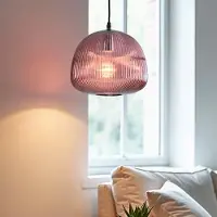 LumenXL Hanglamp Molly van geribbeld glas