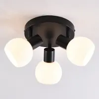 LumenXL Draaibare plafondlamp met melkwit glas, 3-lichts - Peri