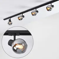 LumenXL Modern 1-fase railsysteem van 1,5 meter met Melle smoke spots - plafondlamp
