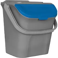 Stefanplast Stapelbare afvalbak ‘Basta’ - Blauw - Sterk & Ruimtebesparend - Afval scheiden