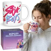 Sarcia.eu K-Pop Demon Hunters SAJA BOYS Keramische mok met oor, witte theemok 315 ml