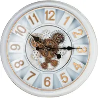 Mondex Ramsey Serie - Wandklok - 45cm - Bruin - Arabische Cijfers