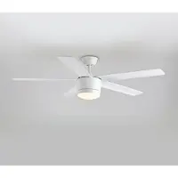 LumenXL Moderne plafondventilator Rico wit met afstandsbediening incl. LED