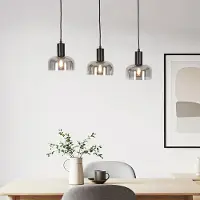 LumenXL Moderne hanglamp zwart, 3-lichts - Pilka