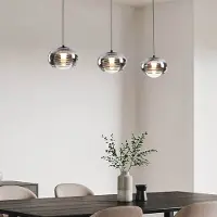 LumenXL Hanglamp met rookglas en 3-staps dimbare LEDs - Vive