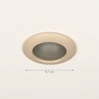 Lumidora Inbouwspot 75517 - JAIPUR - GU10 - Beige - Zand - Metaal - Buitenlamp - Badkamerlamp - IP65 - ⌀ 9.1 cm