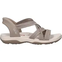 SKECHERS Hands Free Slip-Ins Reggae Slim dames sandaal - Taupe - Maat 40