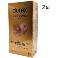 Durex Condooms - Sensual XL (=Nude XL) - 20 Stuks (2x 10 Stuks) - Huid op Huid Gevoel - Discreet Verzonden