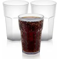 PlasticForte onbreekbaar drinkglas - 20x - kunststof - transparant - 360 ml - drinkglazen - lichtgewicht - 9 x 10 cm - stapelbaar