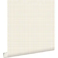 ESTAhome behang ruitjes beige - 50 x 900 cm - 132146
