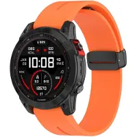 Strap-it Fenix universeel 26mm siliconen bandje met D-buckle - horlogebandje geschikt voor Garmin Fenix 8 51mm / 7X / 6X / 5X / 3, Epix Pro Gen 2 51mm, Enduro 1 / 2 / 3 en Quatix 7X / 8 51mm - oranje