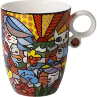 Goebel - Romero Britto | Koffie / Thee Mok Garden | Beker - porselein - 400ml - 2 stuks