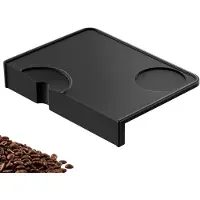 LONGZIMING - Siliconen Tamper Mat Voor Espresso - Premium Barista Accessoire Met Randbescherming - 20.5×15cm - Antislip En Waterdichte Koffie Tamper Onderlegger Voor Koffiemachine - zwart