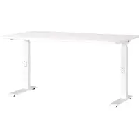 Huisenthuis.nl Bureau Galileo Wit - 140x80cm - Hoogte 91 cm - In hoogte verstelbaar