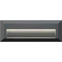 BES LED LED Tuinverlichting - Wandlamp Sfeerverlichting - Brinton Velora - Waterdicht IP65 - 3W 180lm - Aanpasbare Lichtkleur 3000K-4000K-6500K - Rechthoek - Antraciet