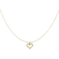 Yehwang Ketting strass hartje