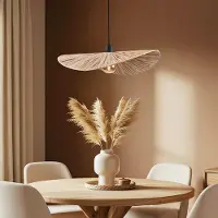 LumenXL Hanglamp met raffia papier Ø58 cm - Bahan