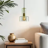 LumenXL Hanglamp Rurka goud met groen glas