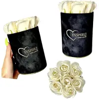 Inspiruj - Flowerbox - Czarne Pudełko - Rozen Mydlane - Kremowy