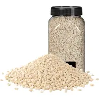 Home & Styling decoratie stenen/granulaat - 2x - 650ml - creme - hobby steentjes