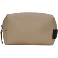 Rains Toilettas Unisex Wash Bag Small Beige